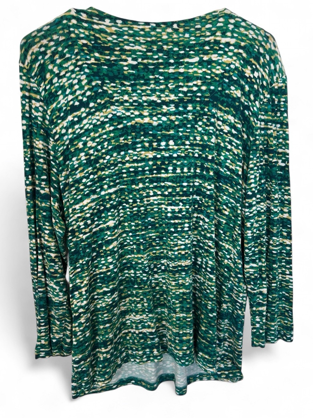 Ruby Rd. Green Patterned Embellished Women’s Top - Picture 2 of 4